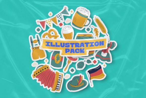 Collection Oktoberfest Object: A Versatile Graphic Resource for Creative Projects