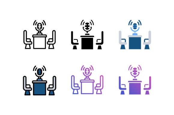 Enhance Your Brand with Studio Podcast Icons