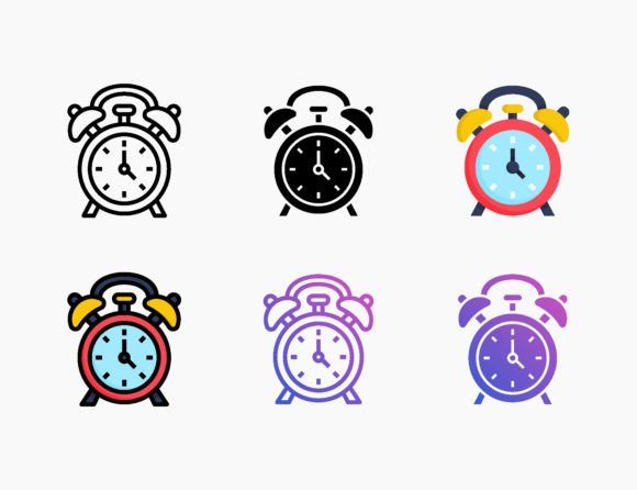 Enhance Your Designs with Clock Alarm Icons