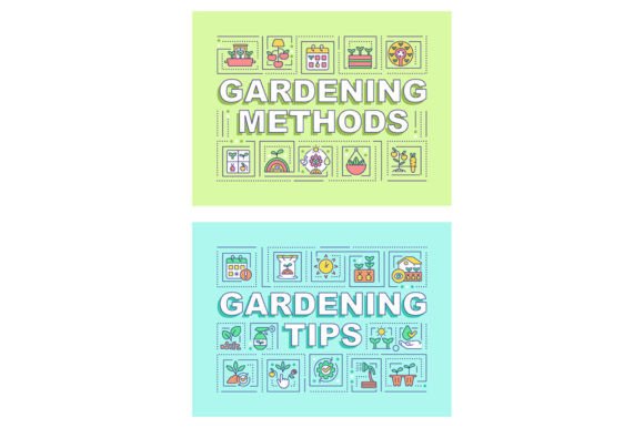 Enhance Your Gardening Experience with the Gardening Tips Word Concept Banner Set
