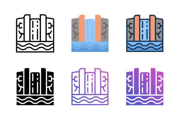 Enhance Your Visuals with the Versatile Waterfall Icon
