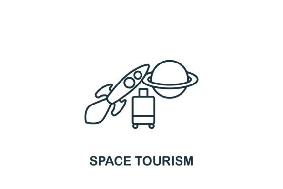 Exploring the Future with Space Tourism Icon