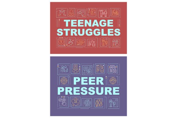 Exploring the Teenage Concerns Word Concept Banner Set: A Comprehensive Design Solution