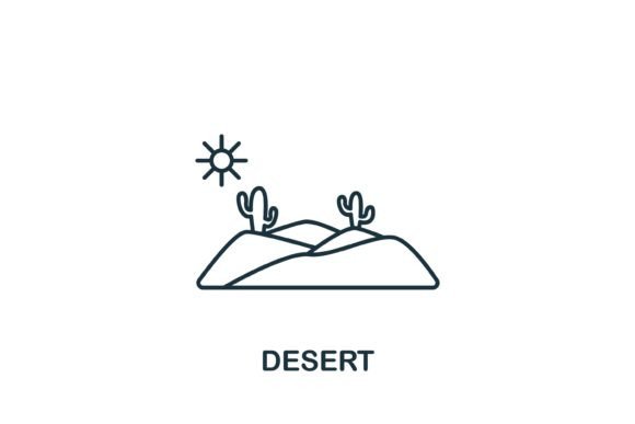 Exploring the Versatility of Desert Icon: A Simple Line Element for Modern Design