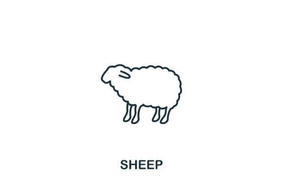 Simple Sheep Icon for Versatile Design Use